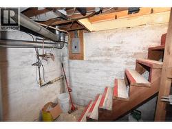 down to the partial basement -