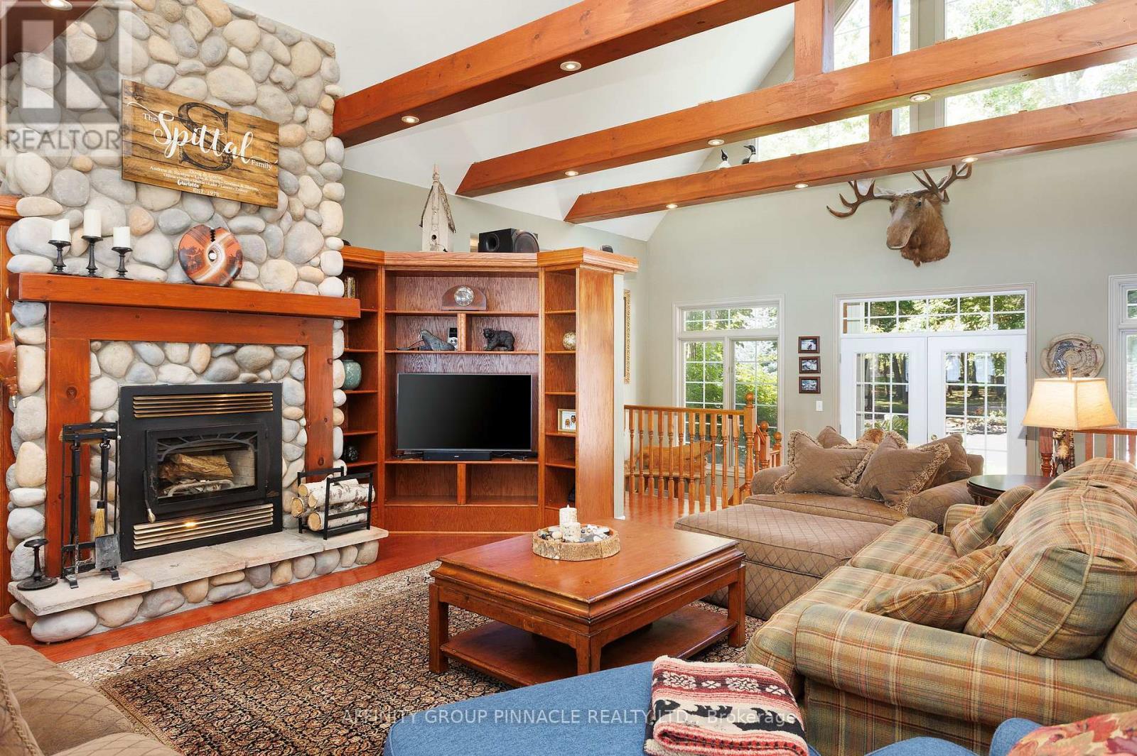 12 Edgewood Drive, Kawartha Lakes (Verulam), ON - Indoor Photo Showing Living Room With Fireplace