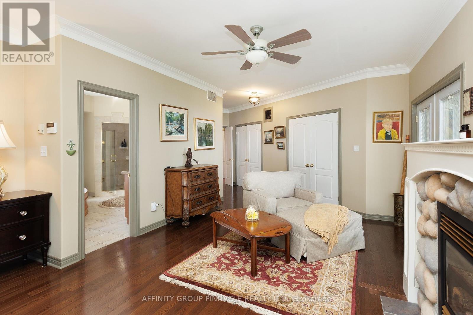 12 Edgewood Drive, Kawartha Lakes (Verulam), ON - Indoor Photo Showing Living Room With Fireplace