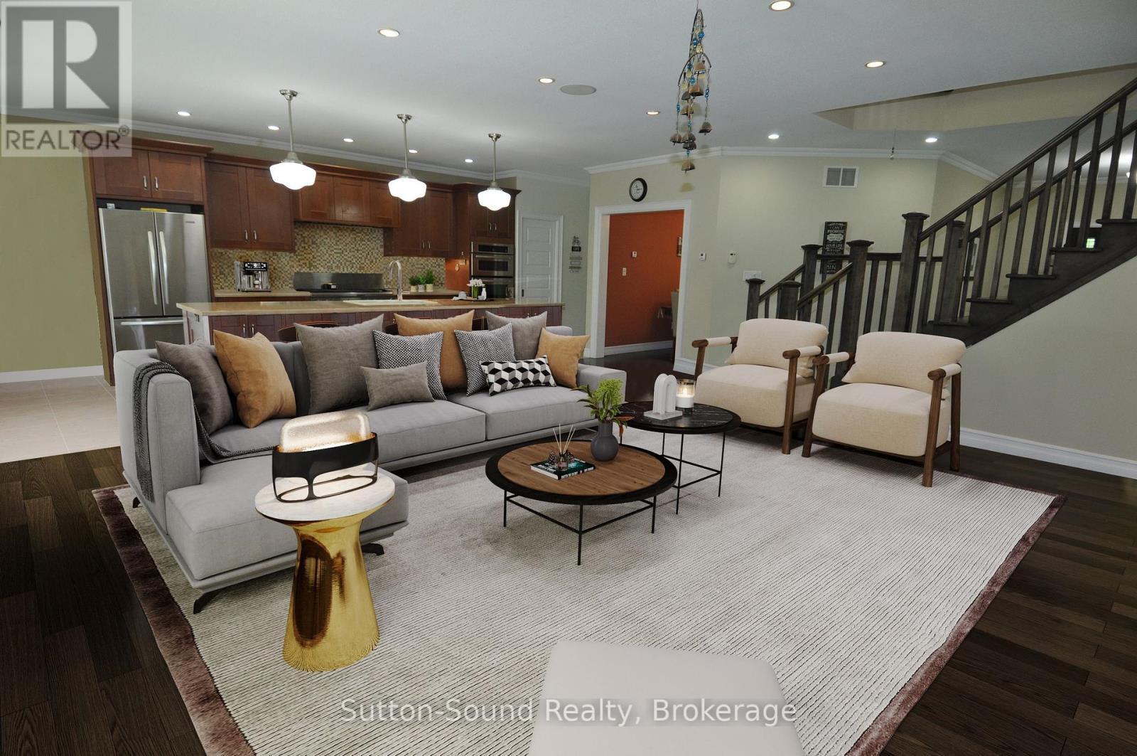 Virtual Staged Sitting Area - 318760 Grey Road 1, Georgian Bluffs, ON - Indoor Photo Showing Living Room