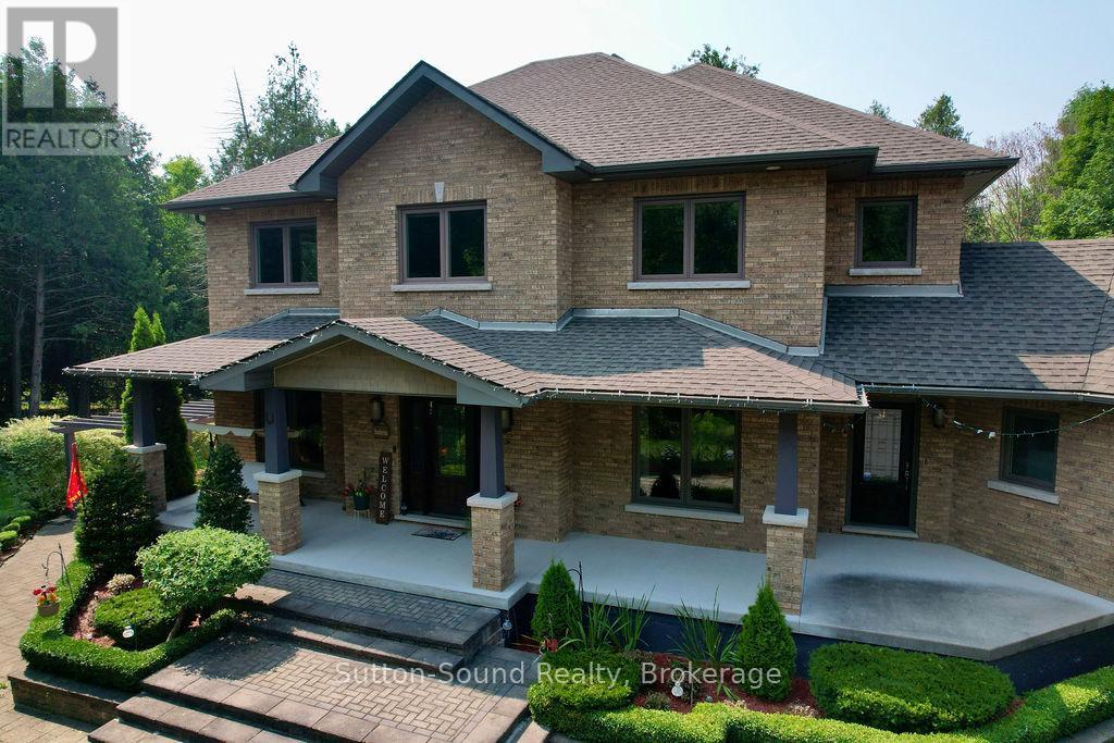 Giant Porch - 318760 Grey Road 1, Georgian Bluffs, ON - Outdoor With Deck Patio Veranda With Facade