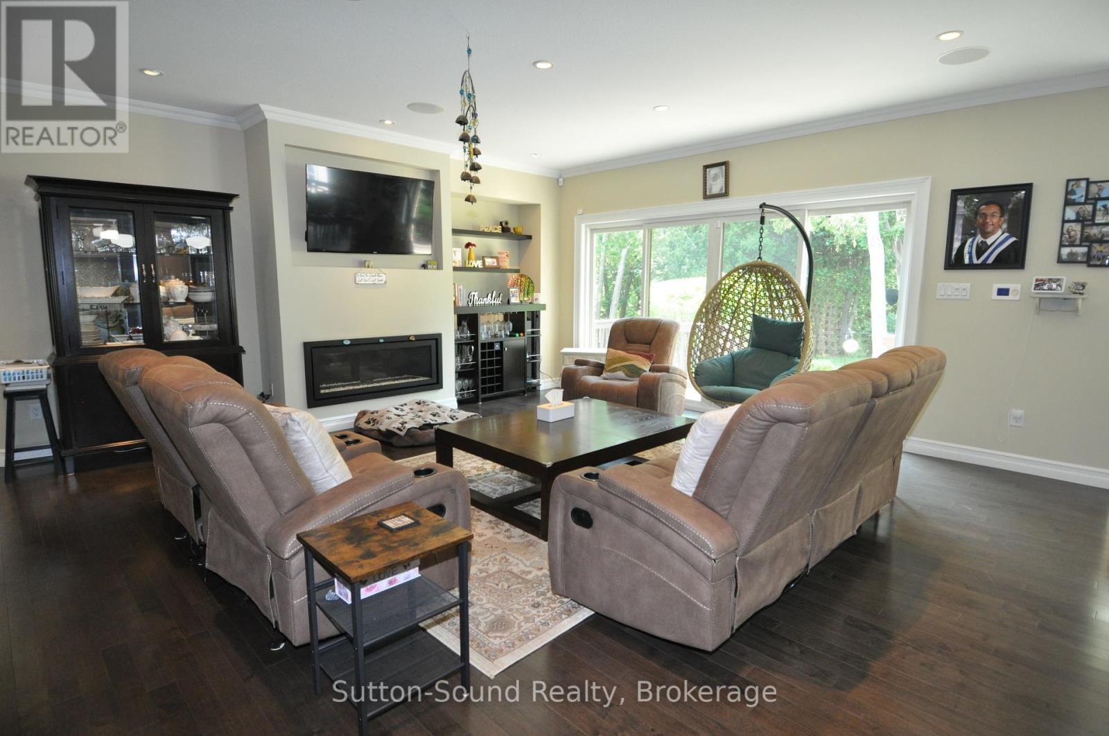 Living Area - 318760 Grey Road 1, Georgian Bluffs, ON - Indoor Photo Showing Living Room With Fireplace