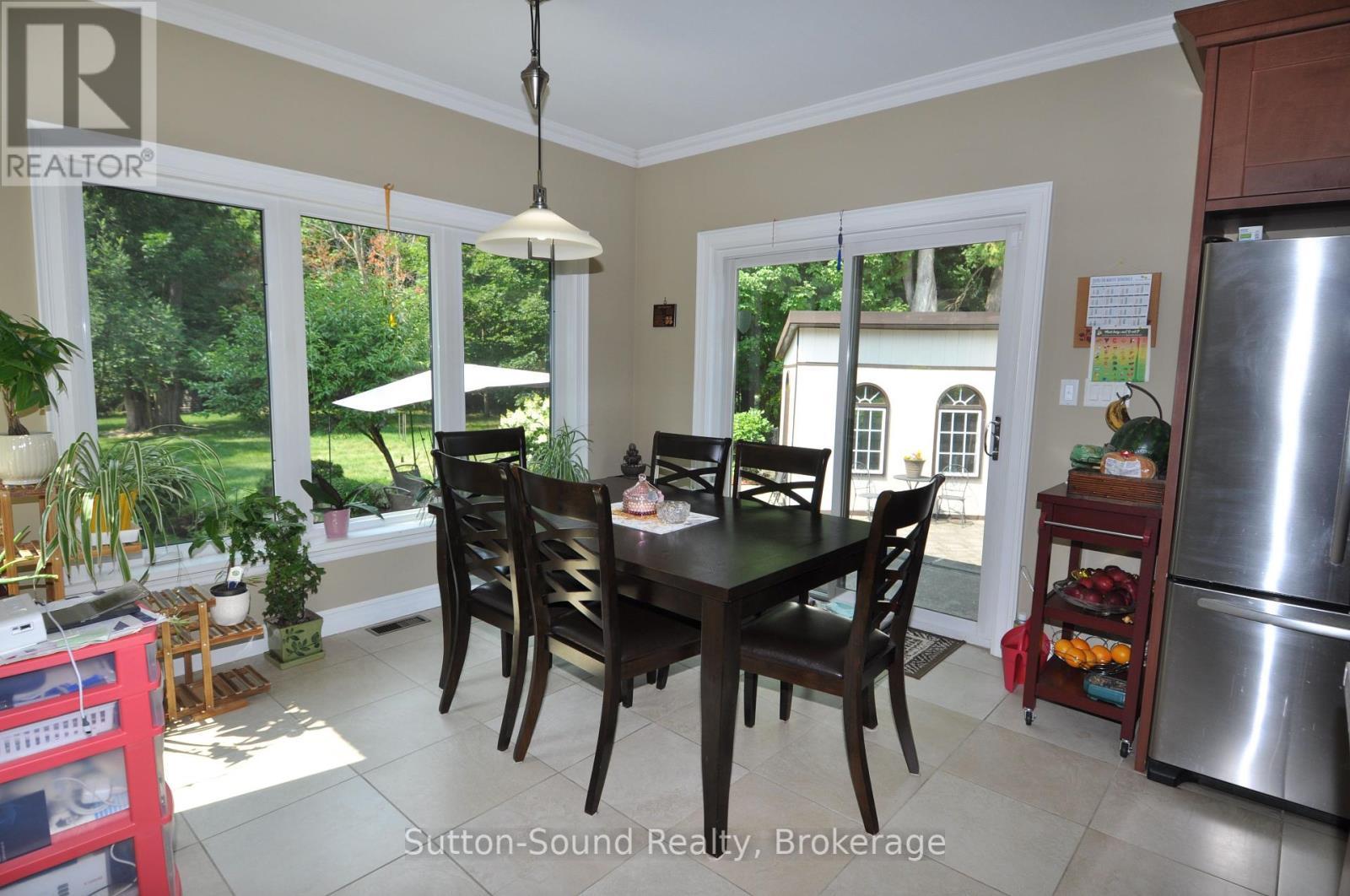 Breakfast nook with Patio Door - 318760 Grey Road 1, Georgian Bluffs, ON - Indoor Photo Showing Dining Room
