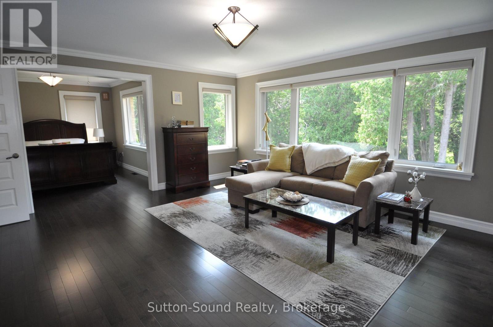 Master Bed is to the Left - 318760 Grey Road 1, Georgian Bluffs, ON - Indoor Photo Showing Living Room