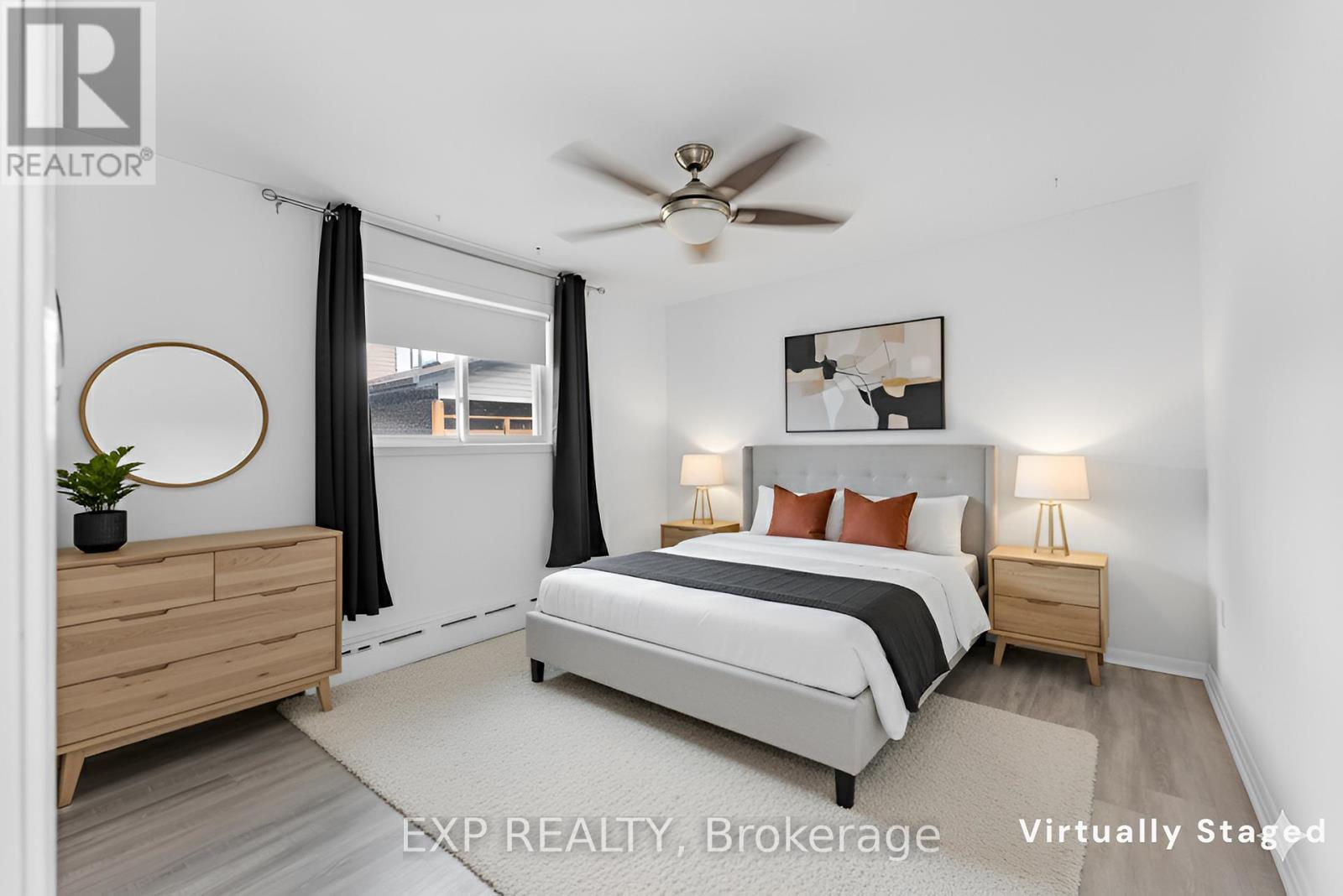 Virtually Staged - 19 Moote Street, St. Catharines (Fairview), ON - Indoor Photo Showing Bedroom