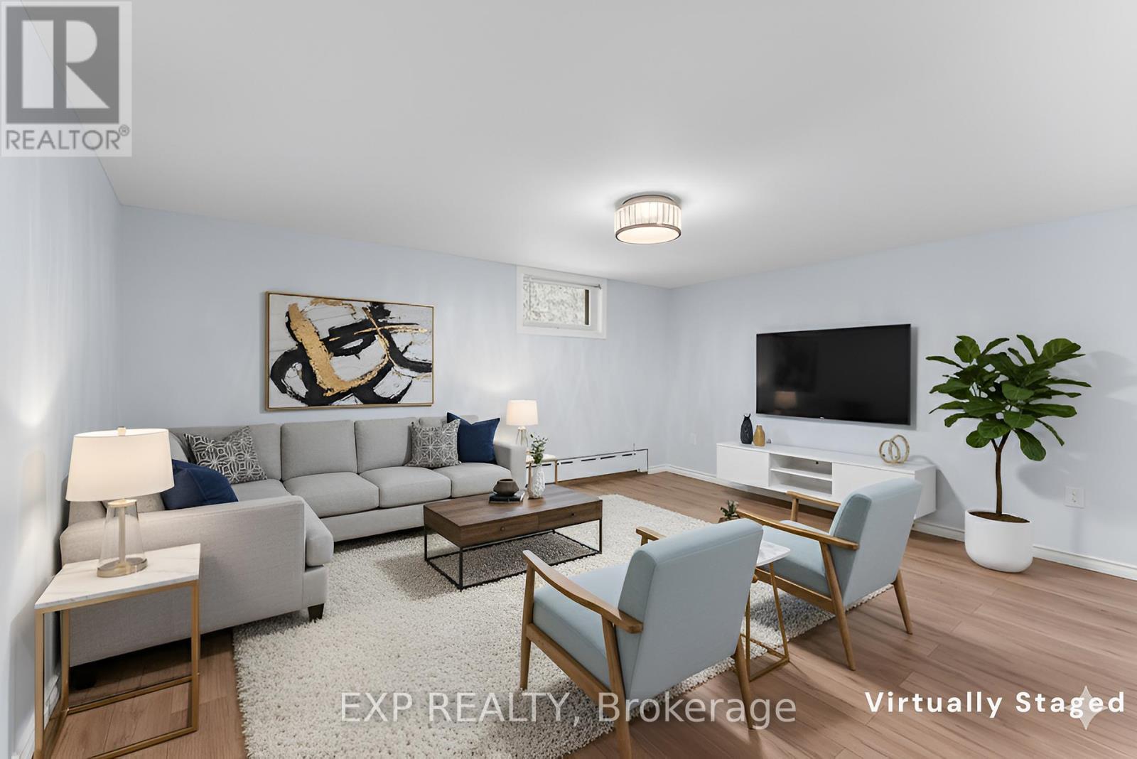 Virtually Staged - 19 Moote Street, St. Catharines (Fairview), ON - Indoor Photo Showing Living Room
