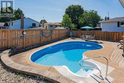 New set of stairs were recently added to pool -