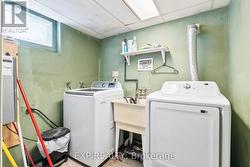 shared laundry in basement -