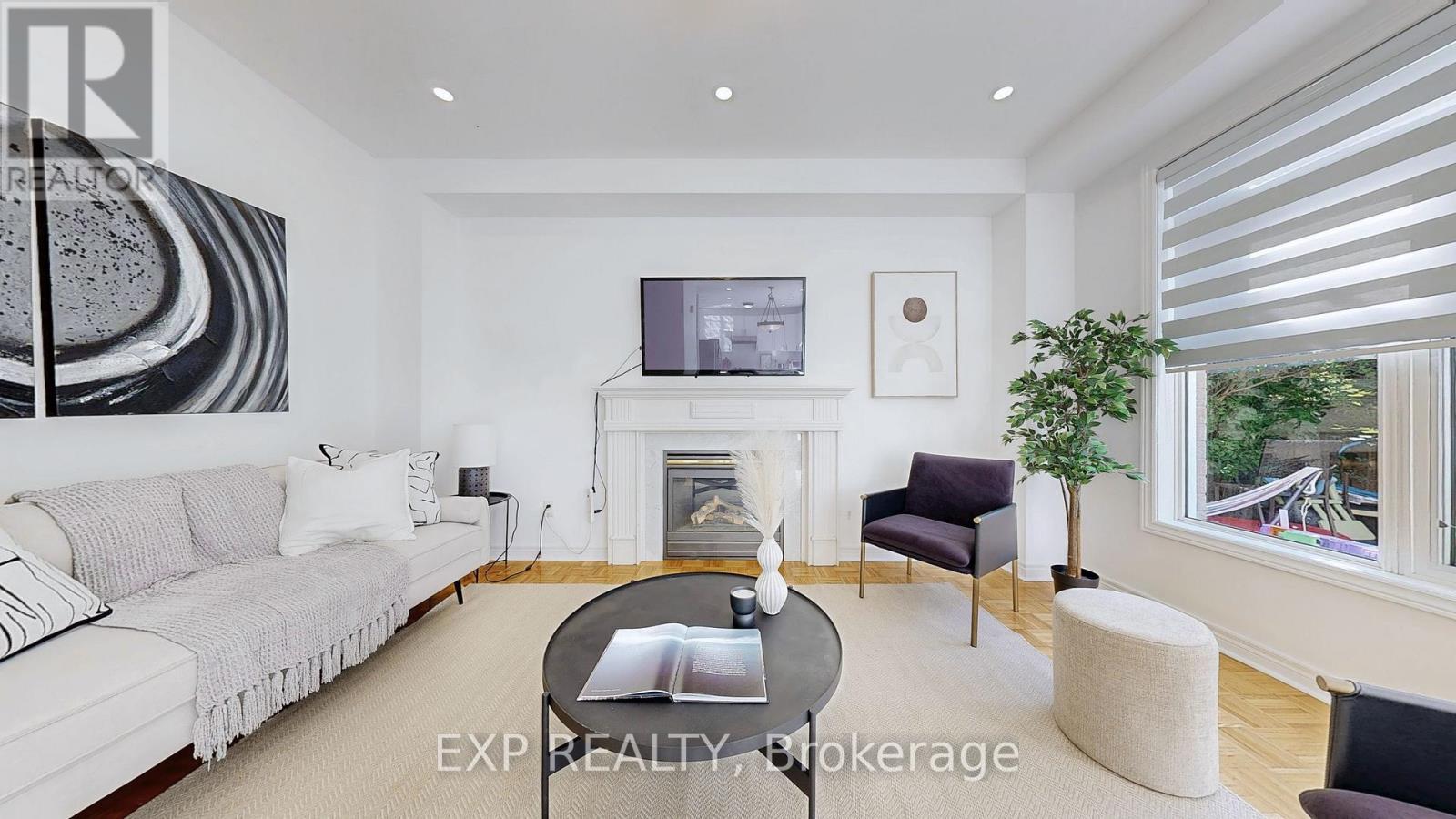 19 La Rocca Avenue, Vaughan, ON - Indoor Photo Showing Living Room With Fireplace