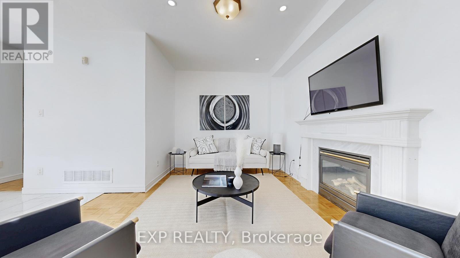 19 La Rocca Avenue, Vaughan, ON - Indoor Photo Showing Living Room With Fireplace