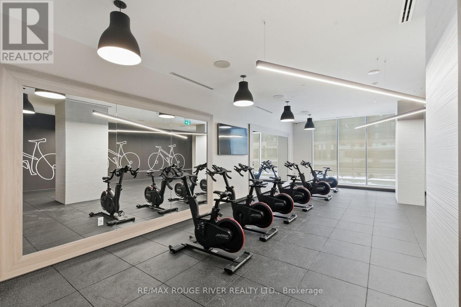 Spin Studio - 2321 - 2545 Simcoe Street N, Oshawa (Windfields), ON - Indoor Photo Showing Gym Room