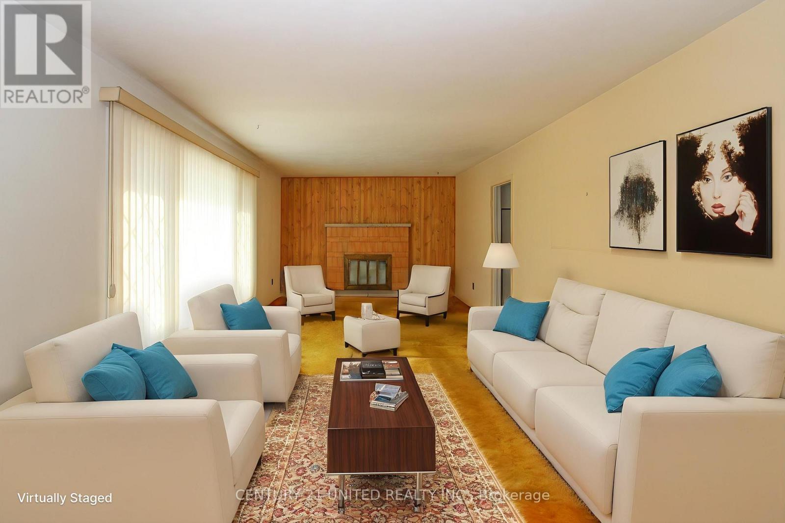 Virtually Staged - 636 Cameron Street, Peterborough (Otonabee Ward 1), ON - Indoor Photo Showing Living Room