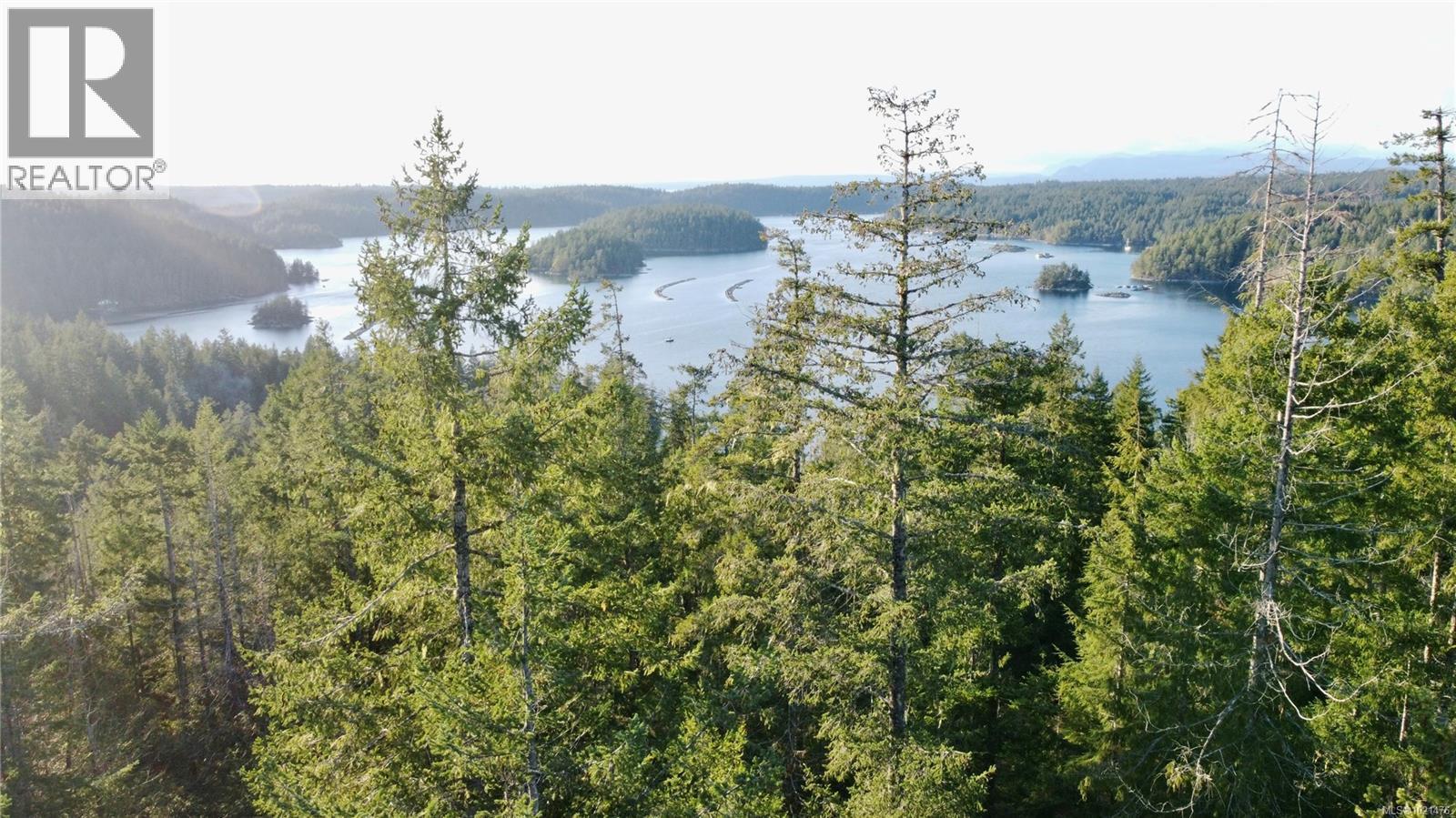 Aerial from the possible House site - 1309 Gorge Harbour Rd, Cortes Island, BC