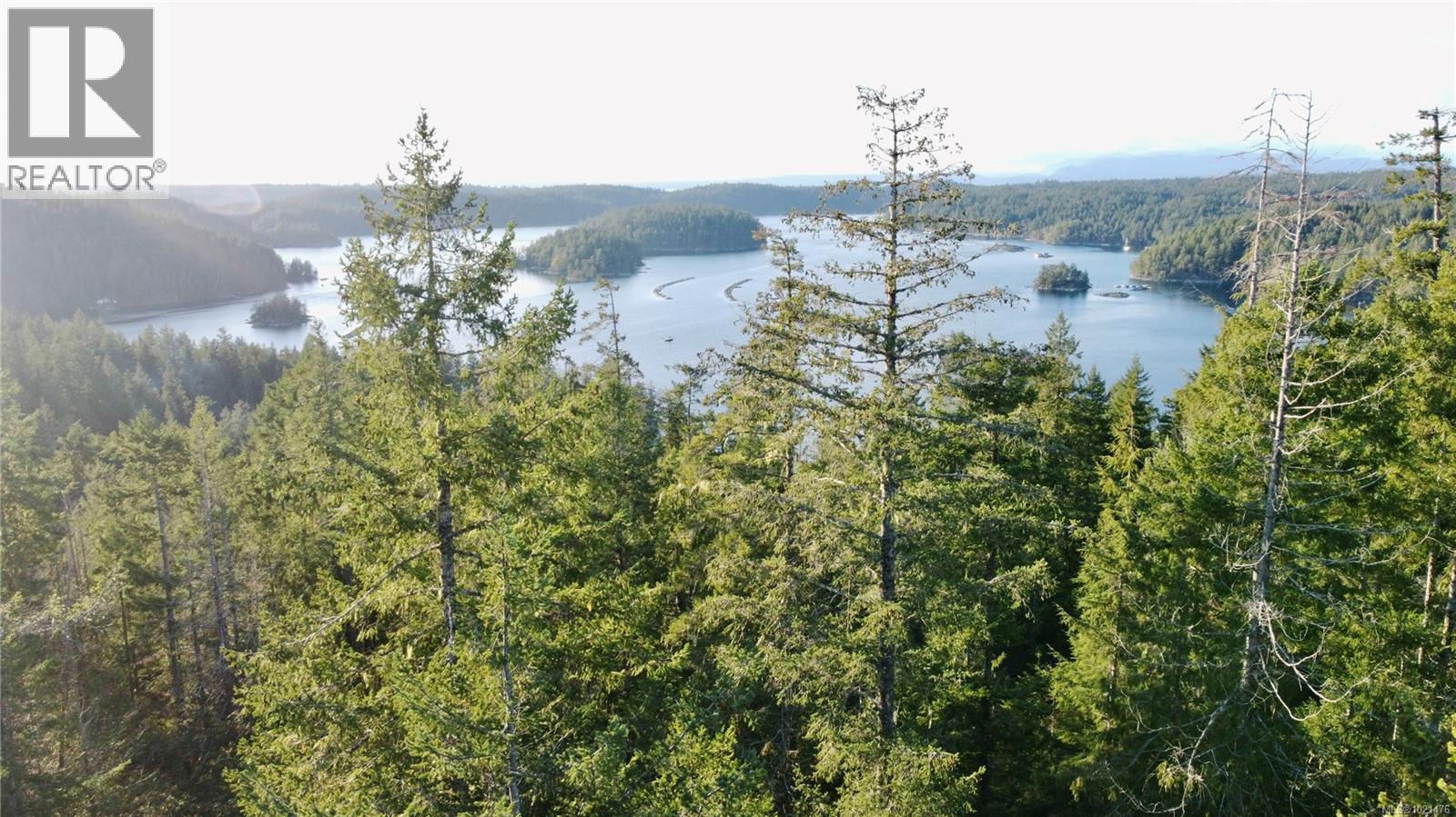 Aerial from the possible House site - 1309 Gorge Harbour Rd, Cortes Island, BC