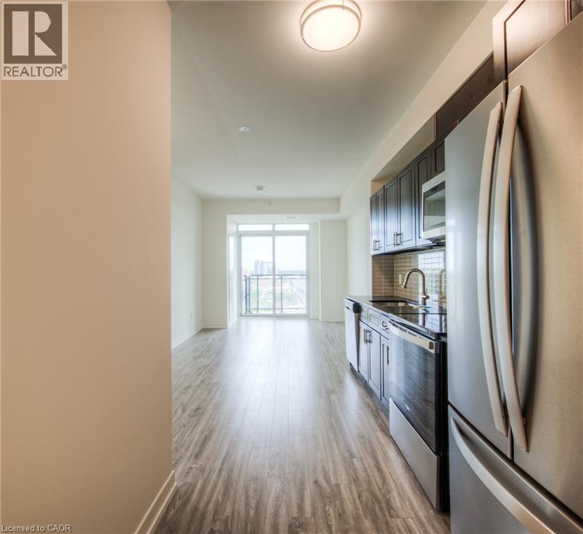128 King Street N Unit# 1502, Waterloo, ON - Indoor Photo Showing Kitchen With Stainless Steel Kitchen