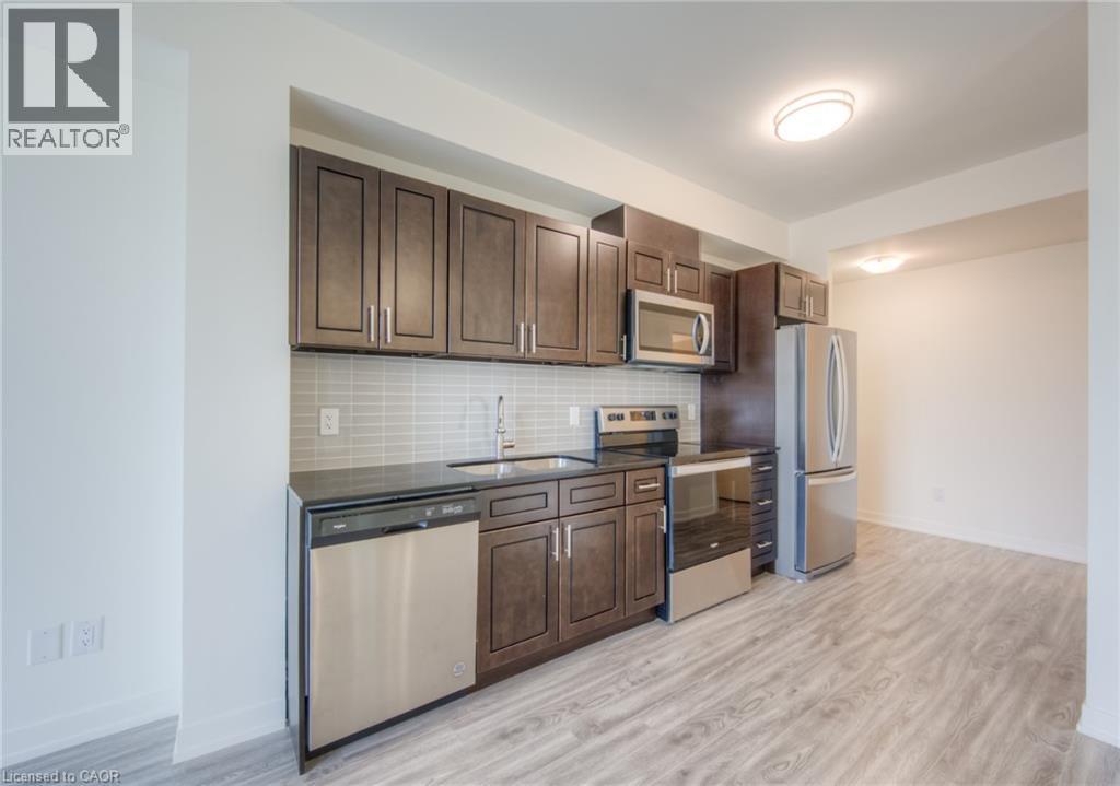 128 King Street N Unit# 1502, Waterloo, ON - Indoor Photo Showing Kitchen With Stainless Steel Kitchen