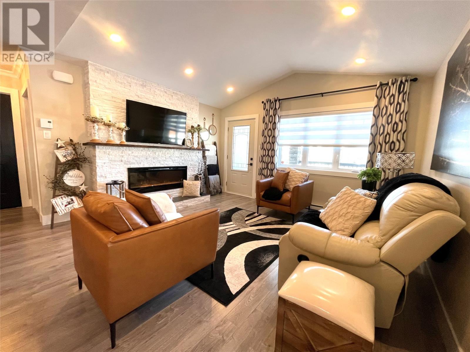 1 Wells Place, Grand Falls-Windsor, NL - Indoor Photo Showing Living Room With Fireplace