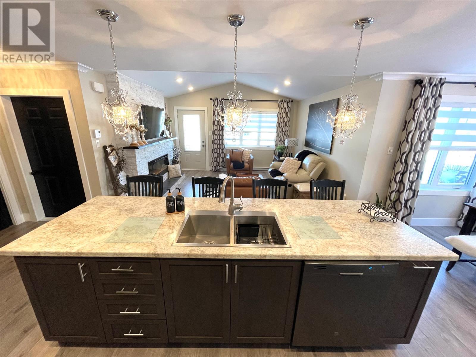 1 Wells Place, Grand Falls-Windsor, NL - Indoor Photo Showing Kitchen With Double Sink