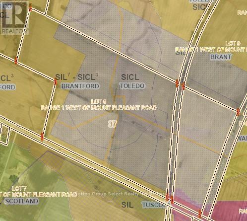 RED MARKERS-PROPERTY BOUNDARY. - 639-641 Mt Pleasant Road W, Brant (Brantford Twp), ON