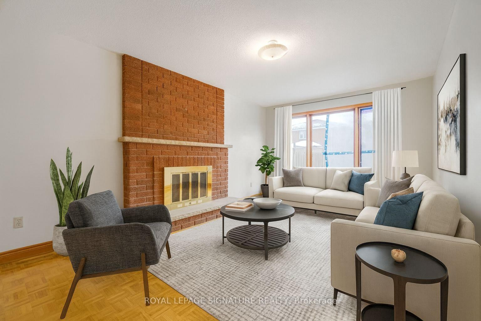 71 Marieta Street, Vaughan, ON - Indoor Photo Showing Living Room With Fireplace