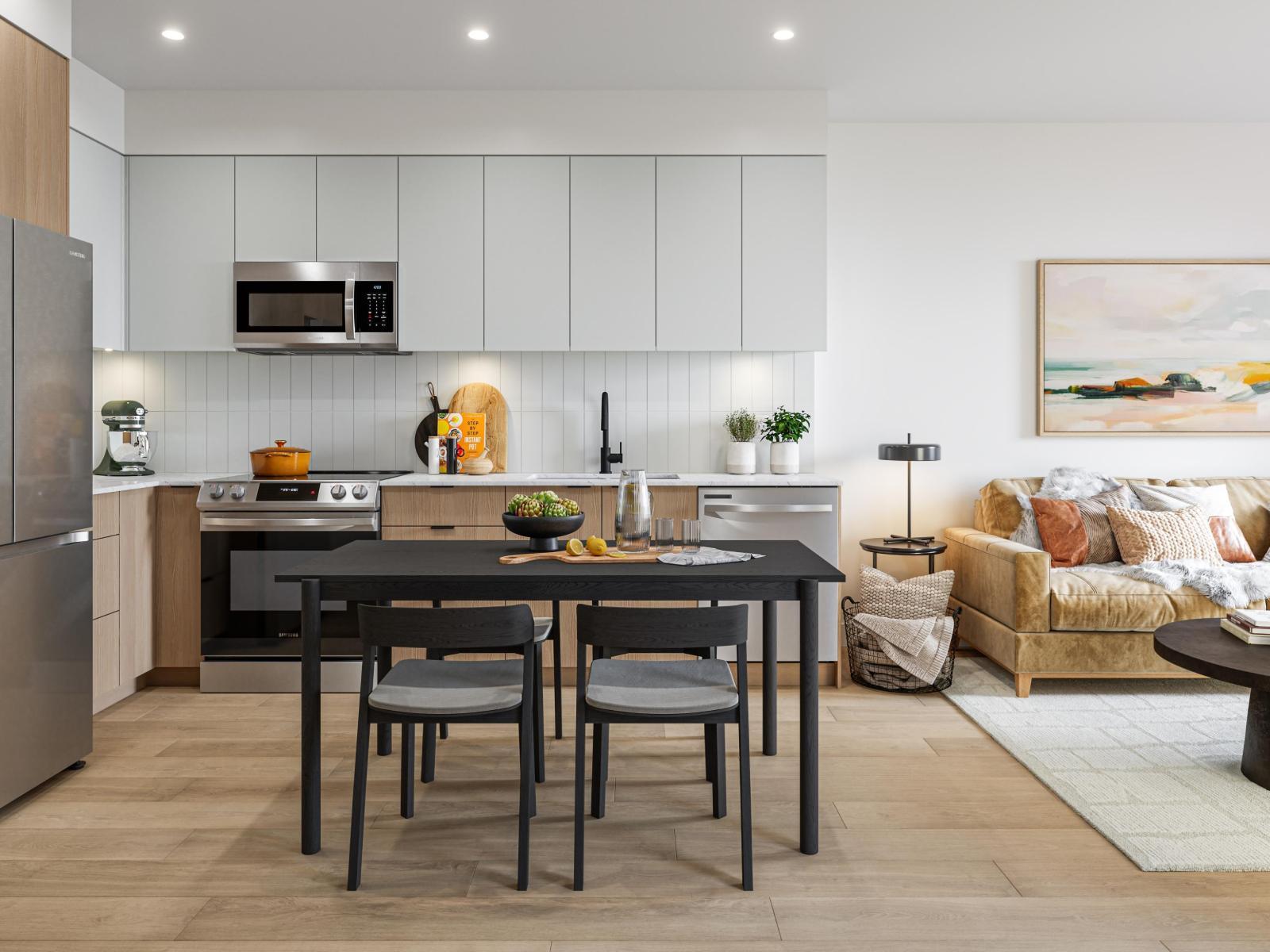 B313 5360 204Th Street, Langley, BC - Indoor Photo Showing Kitchen With Upgraded Kitchen
