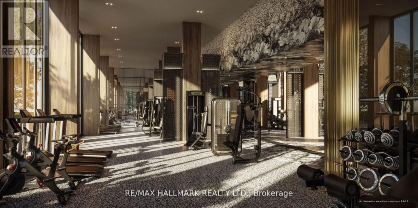 329 - 405 Dundas Street W, Oakville, ON - Indoor Photo Showing Gym Room