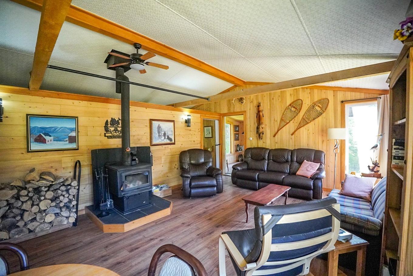 Salon - 1 Ch. St-Antoine, New Richmond, QC - Indoor Photo Showing Living Room With Fireplace
