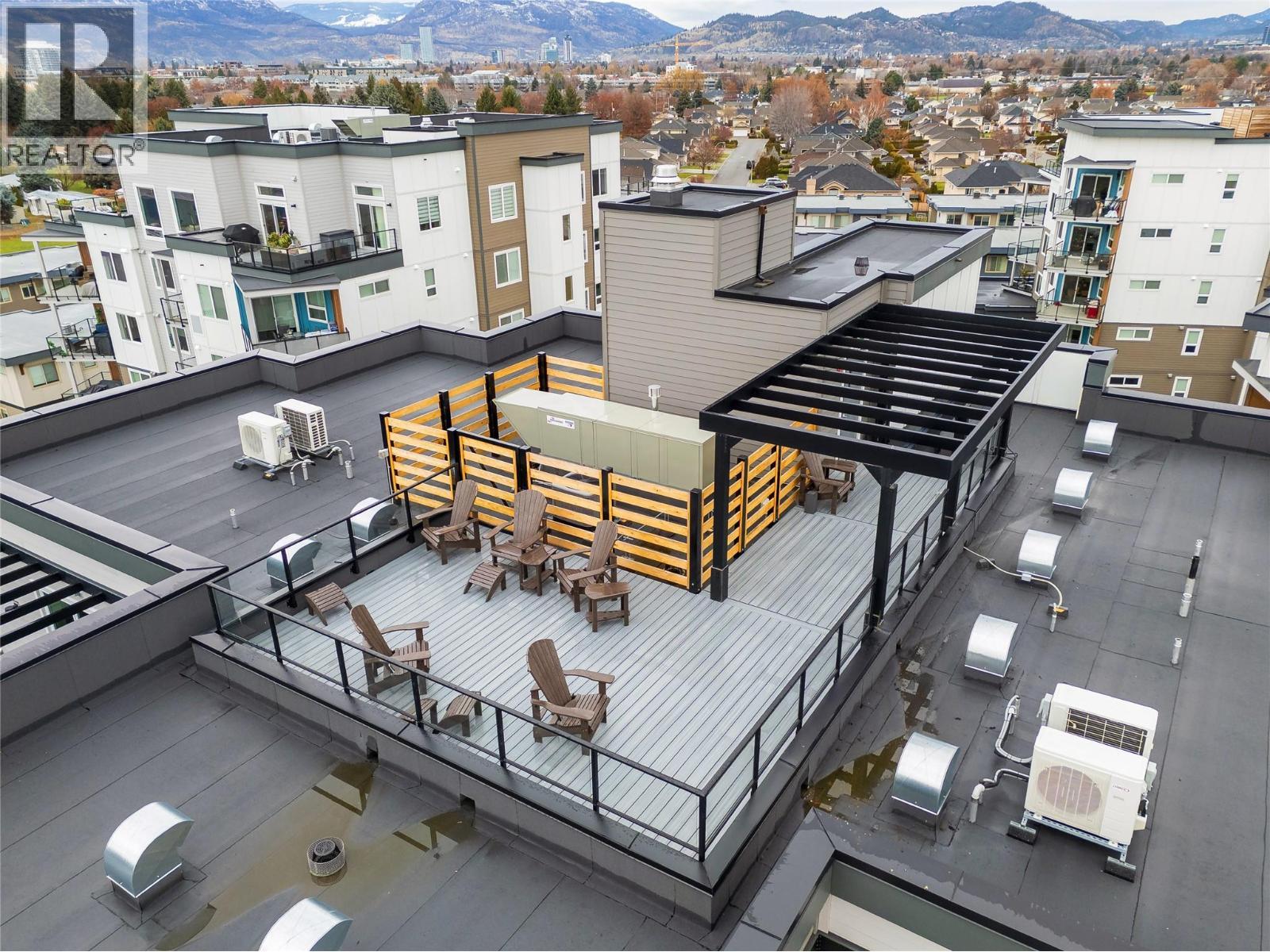 Rooftop Patio - 3638 Mission Springs Drive Unit# 406, Kelowna, BC - Outdoor With View