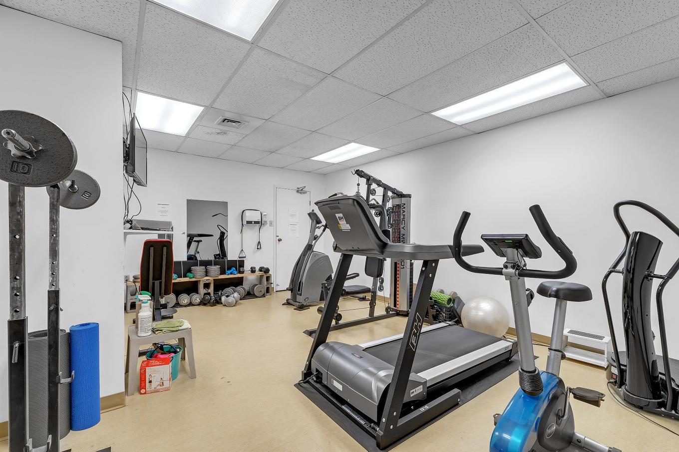 Salle d'exercice - 704-7150 Av. M.-B.-Jodoin, Montréal (Anjou), QC - Indoor Photo Showing Gym Room