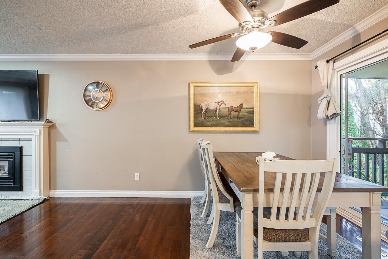 20510 48A Avenue, Langley, BC - Indoor Photo Showing Dining Room With Fireplace