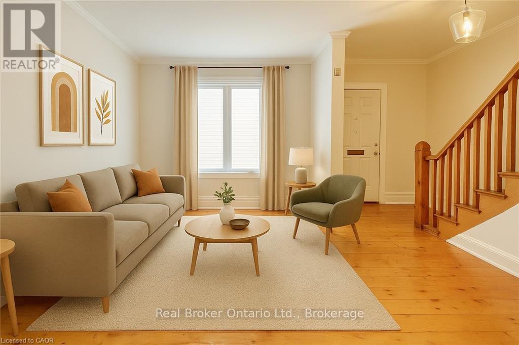 Virtually Staged Living Room - 808 Monmouth Road, Essex, ON - Indoor Photo Showing Living Room