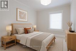 Virtually Staged Bedroom with walk-in cedar closet -