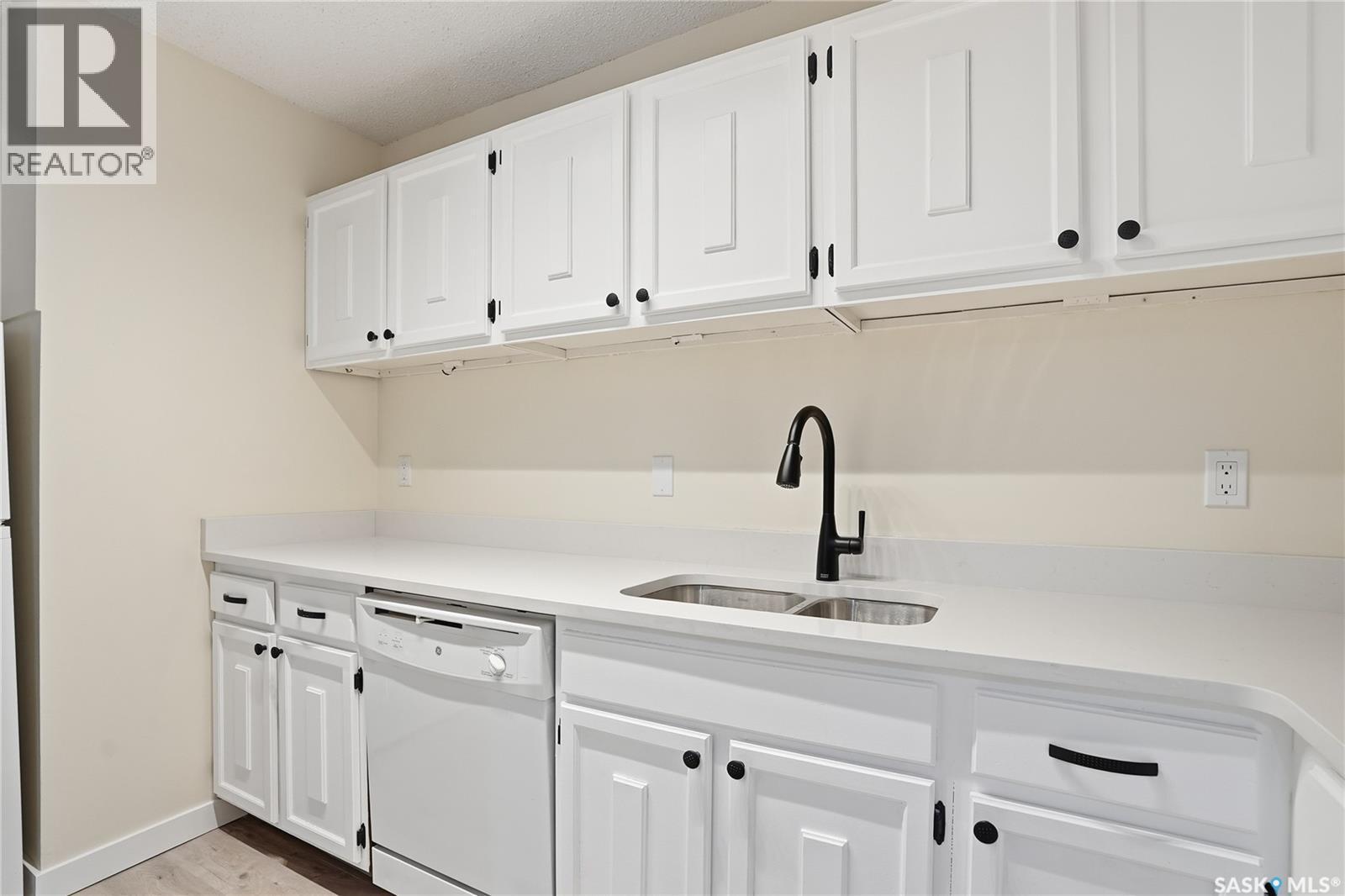 201 423 4Th Avenue N, Saskatoon, SK - Indoor Photo Showing Kitchen With Double Sink
