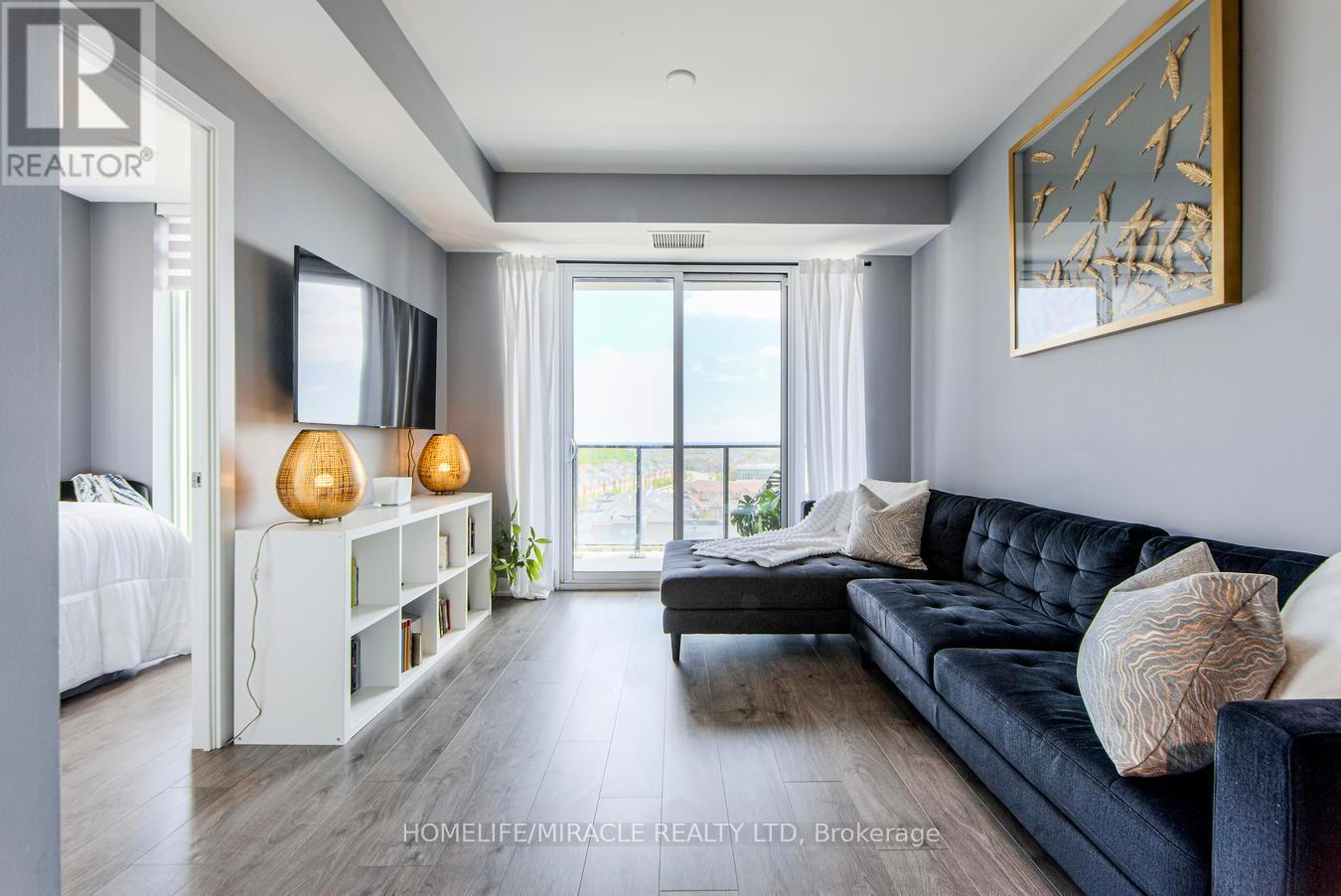 703 - 180 Veterans Drive, Brampton, ON - Indoor Photo Showing Living Room