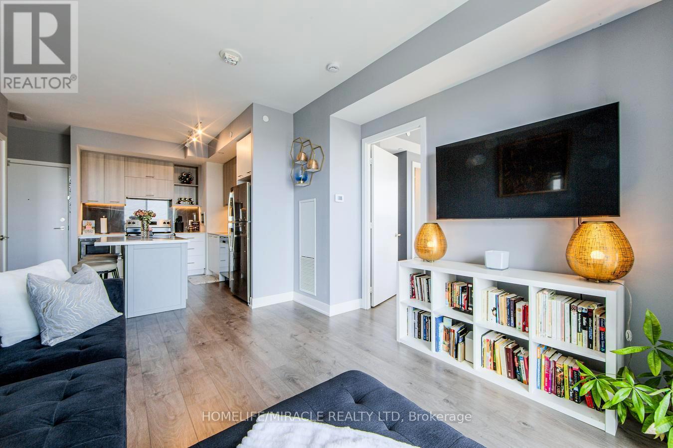 703 - 180 Veterans Drive, Brampton, ON - Indoor Photo Showing Living Room
