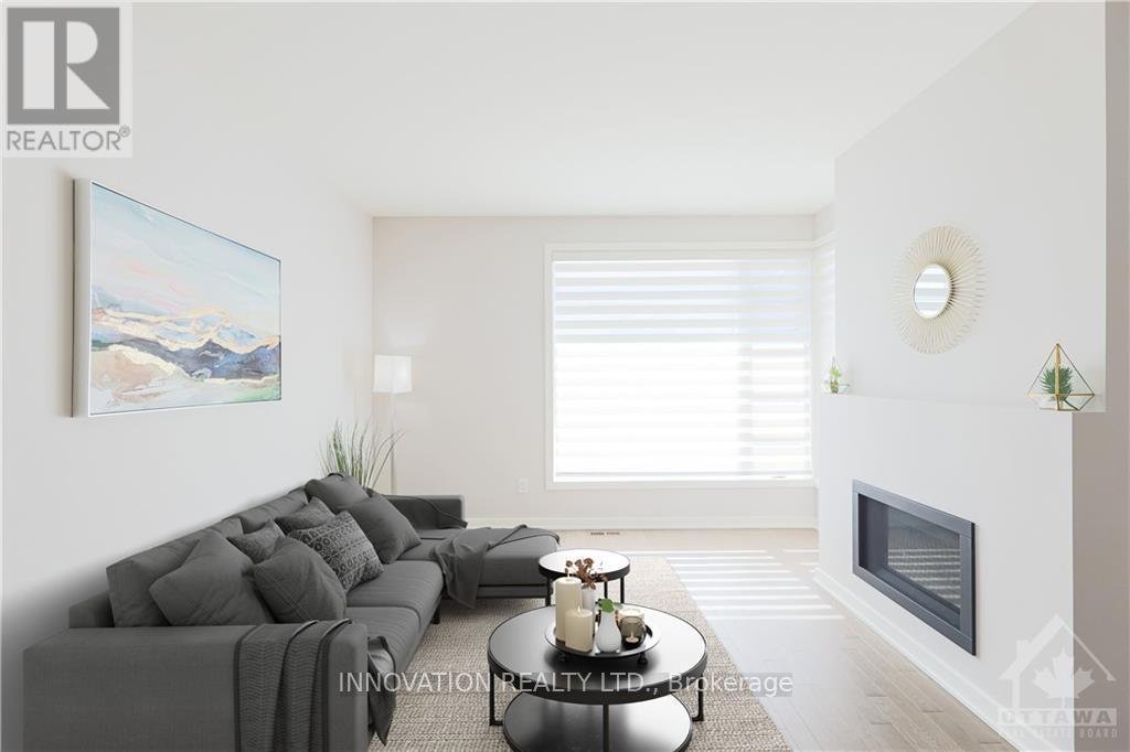 902 Chipping Circle, Ottawa, ON - Indoor Photo Showing Living Room With Fireplace