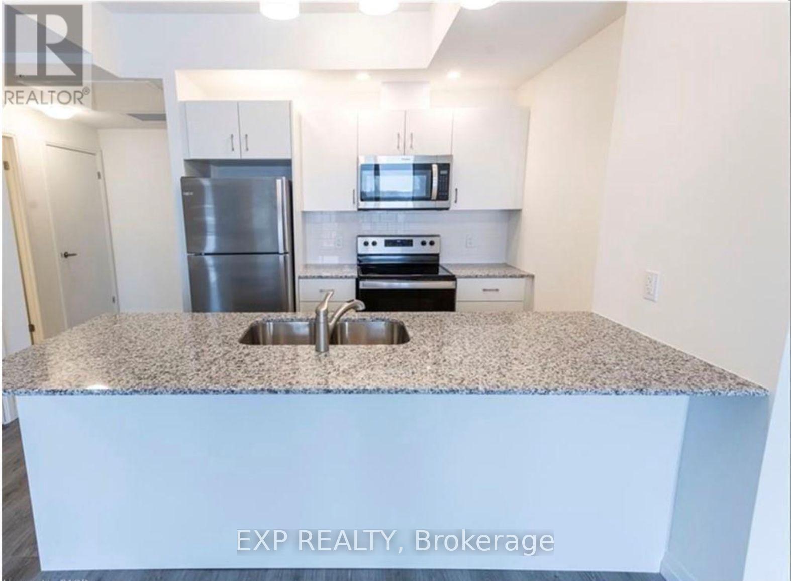 606 - 108 Garment Street, Kitchener, ON - Indoor Photo Showing Kitchen With Stainless Steel Kitchen With Double Sink With Upgraded Kitchen