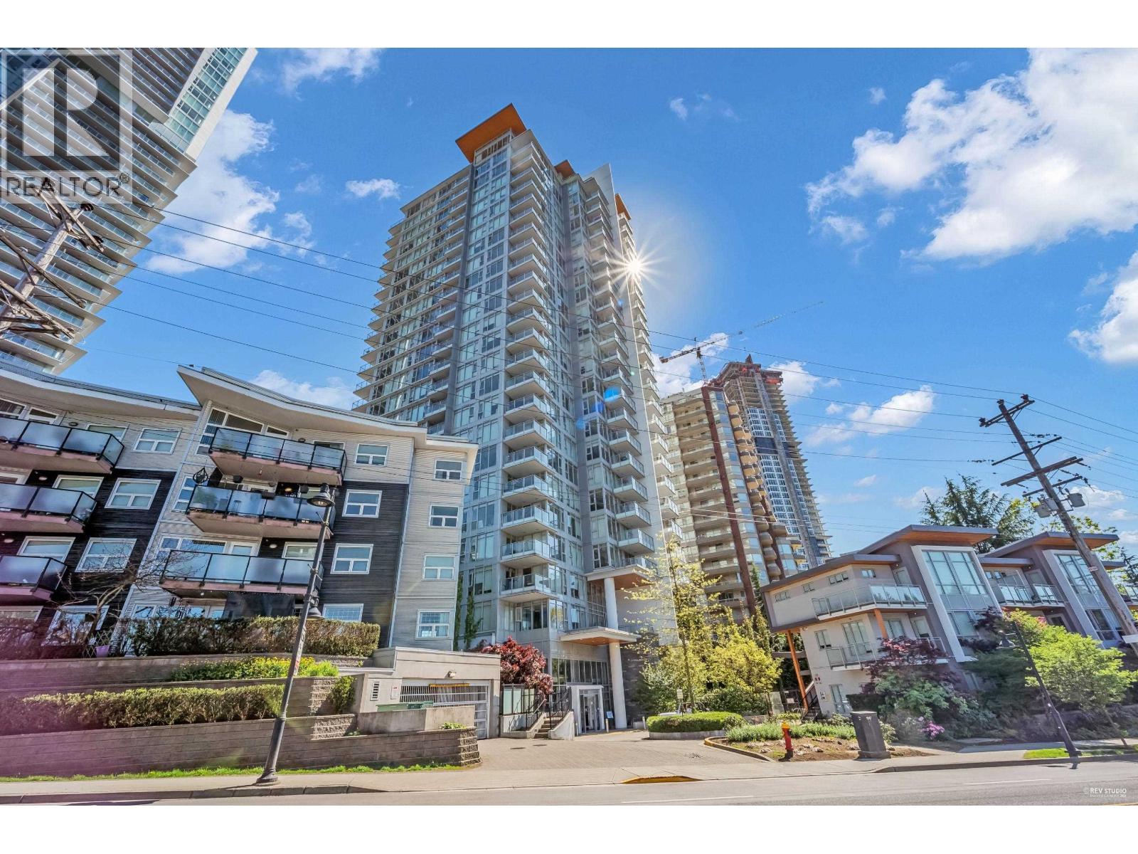 1102 520 Como Lake Avenue, Coquitlam, BC - Outdoor With Balcony With Facade