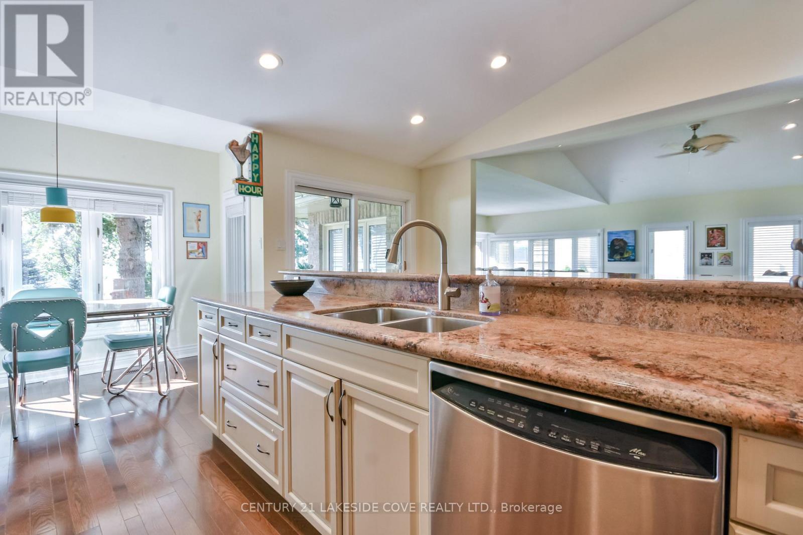 96 Bayshore Drive, Ramara, ON - Indoor Photo Showing Kitchen With Double Sink