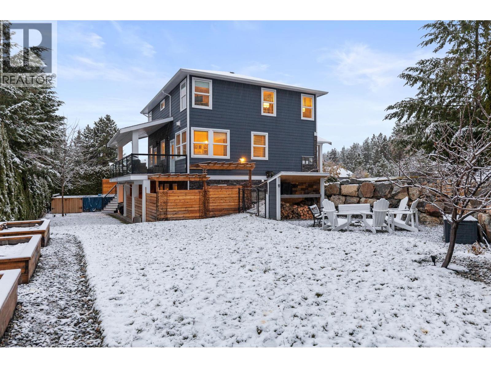 Back yard / entertaining space - 13265 Apex Drive, Lake Country, BC - Outdoor With Deck Patio Veranda