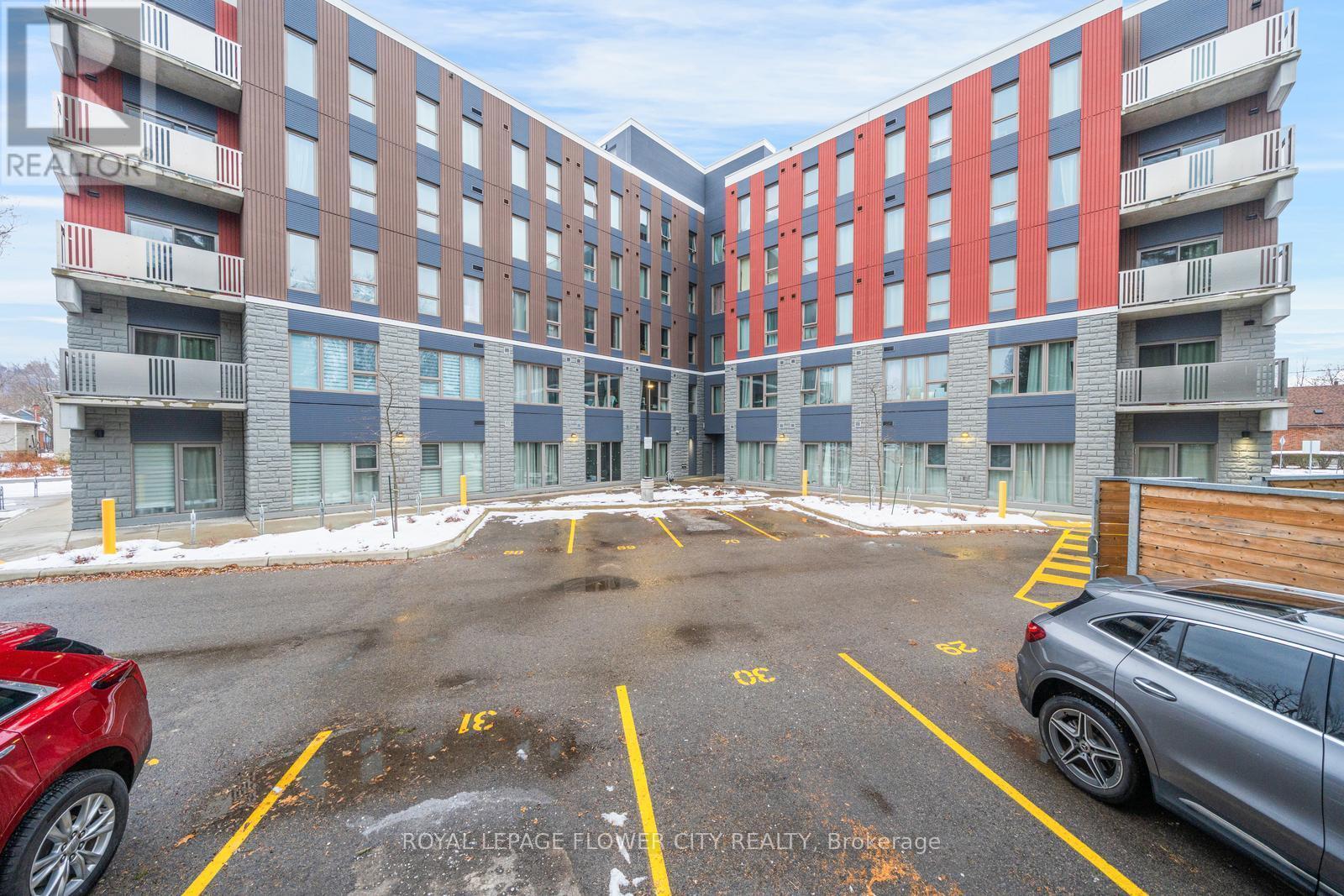 303 - 77 Leland Street, Hamilton, ON - Outdoor With Balcony With Facade