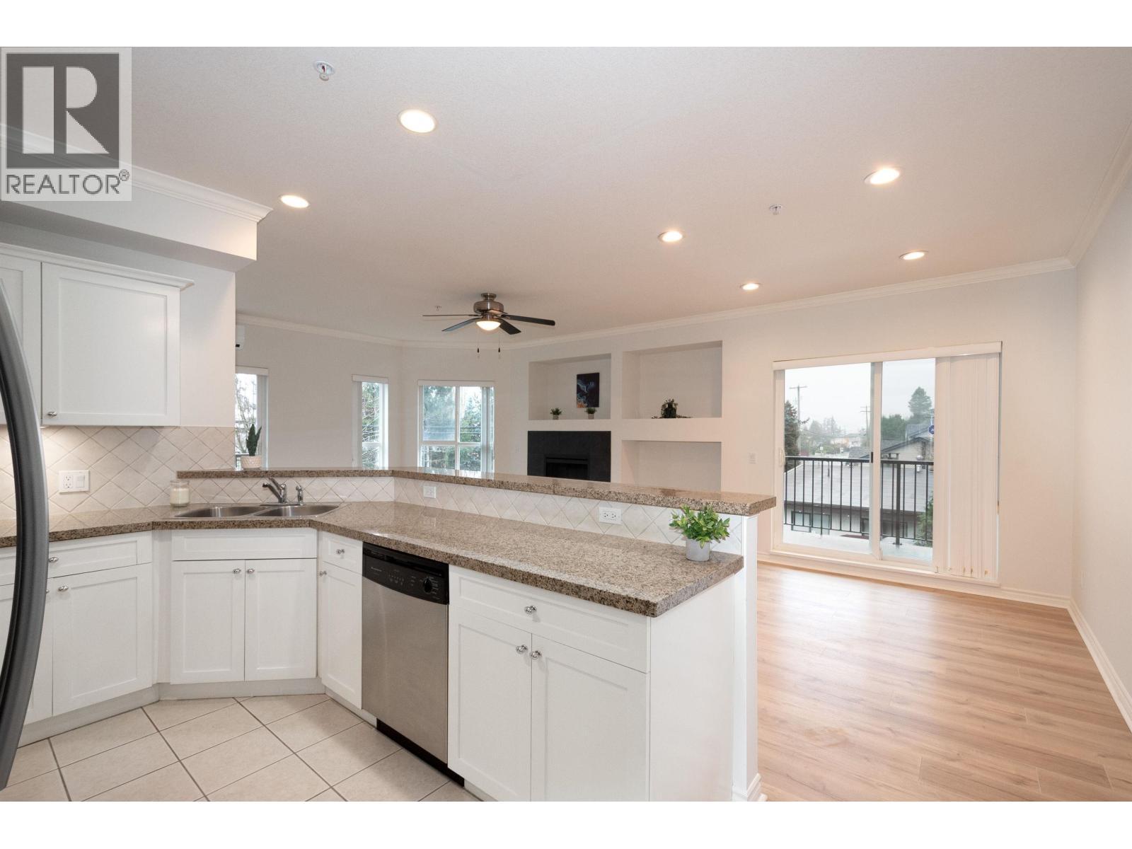 202 12090 227 Street, Maple Ridge, BC - Indoor Photo Showing Kitchen With Double Sink