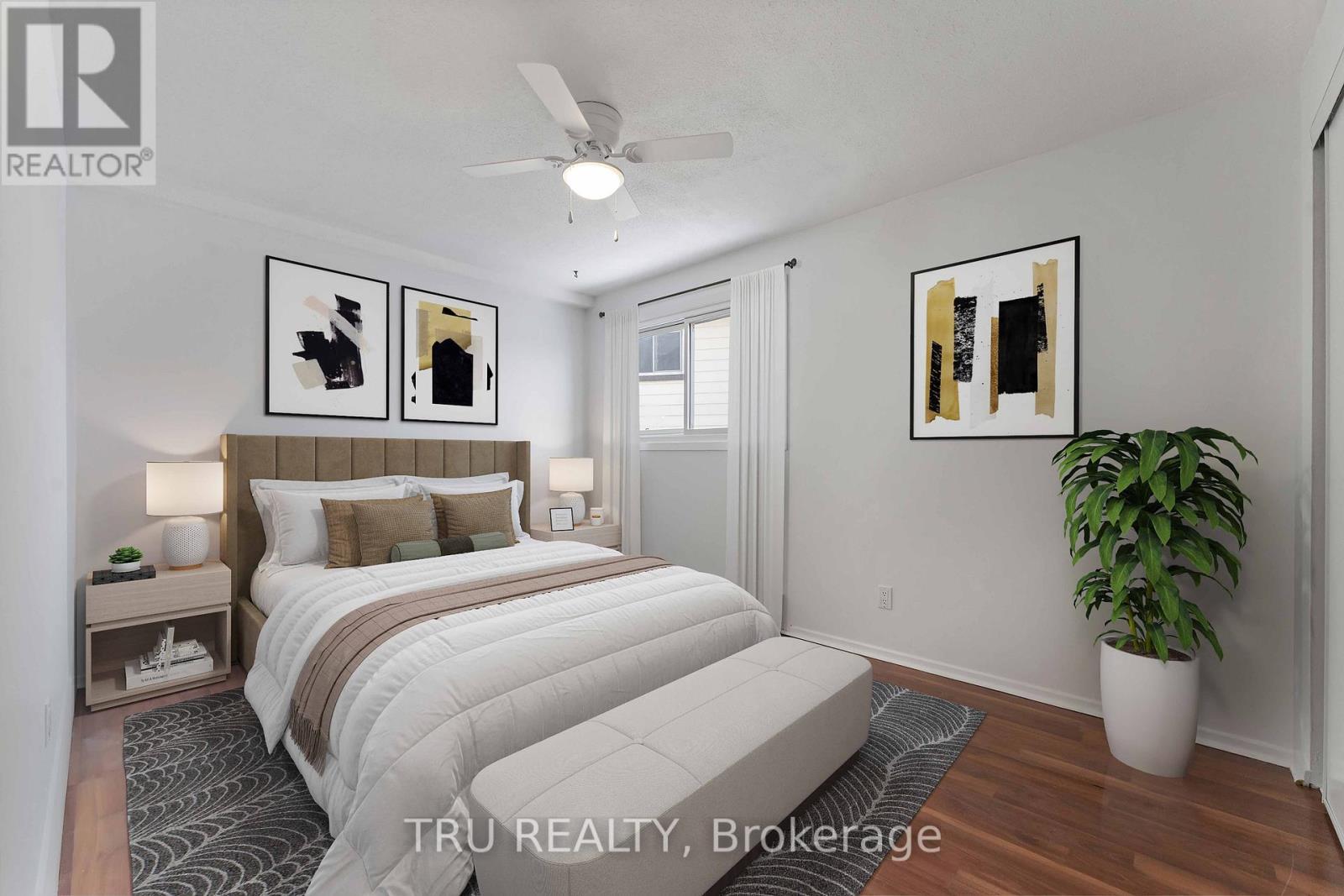 Primary bedroom, virtually staged. - 8 - 898 Elmsmere Road, Ottawa, ON - Indoor Photo Showing Bedroom