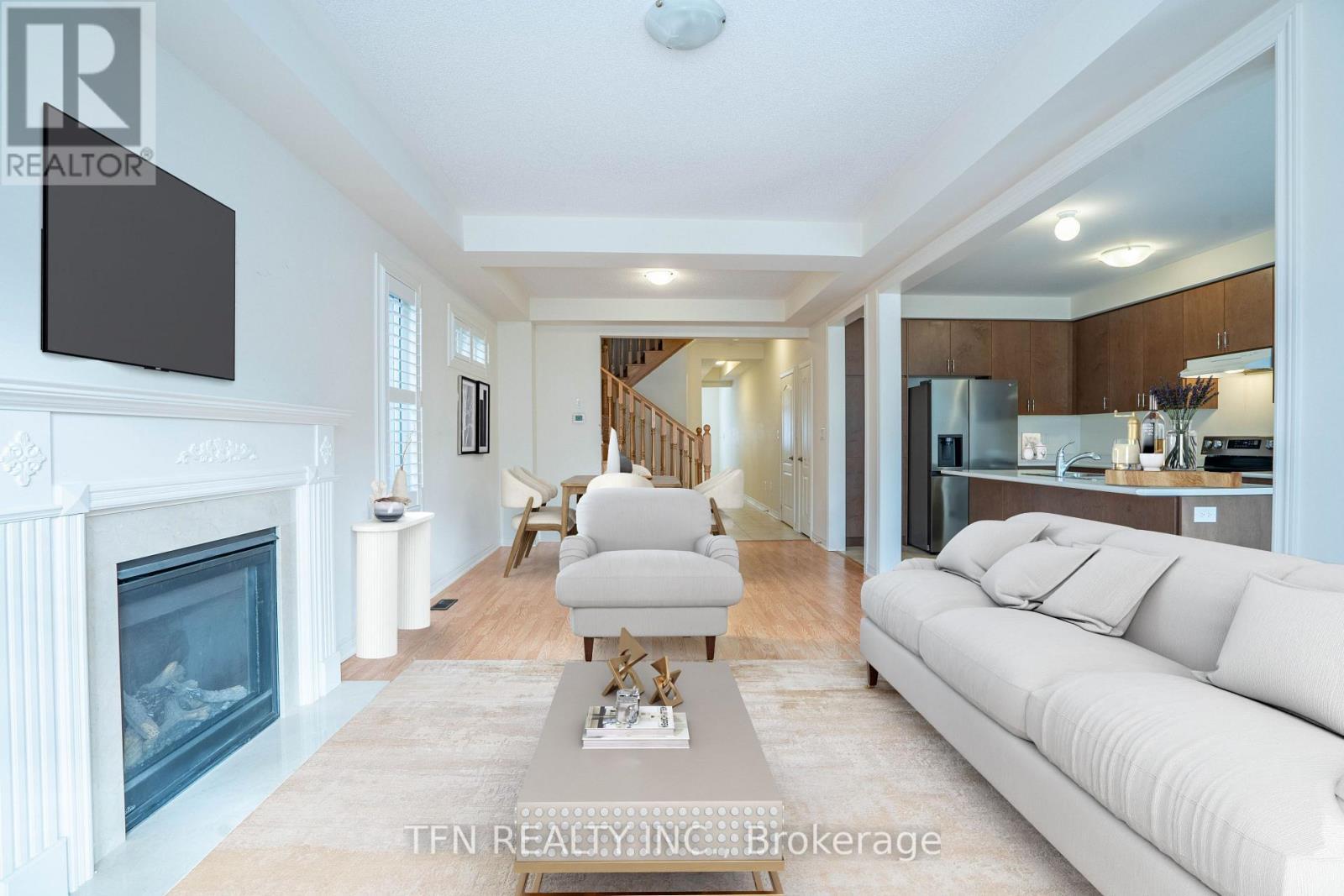 42 Ebenezer Drive, Hamilton, ON - Indoor Photo Showing Living Room With Fireplace