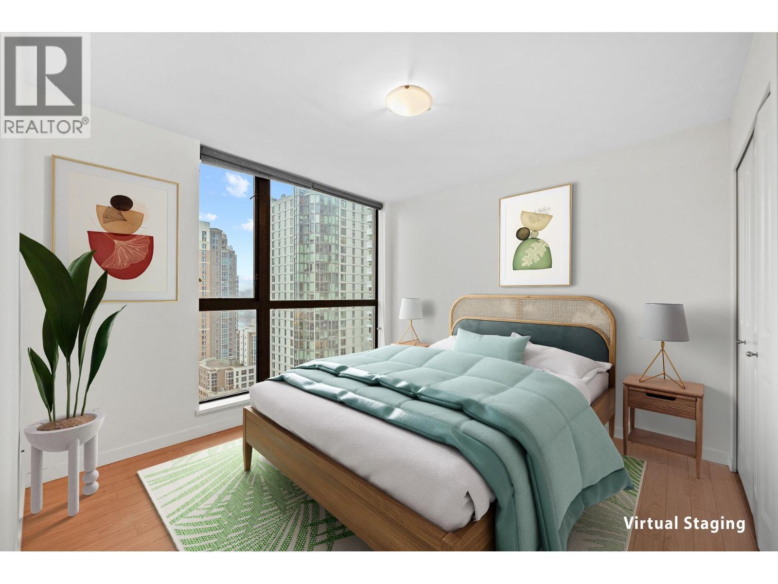 1804 1295 Richards Street, Vancouver, BC - Indoor Photo Showing Bedroom