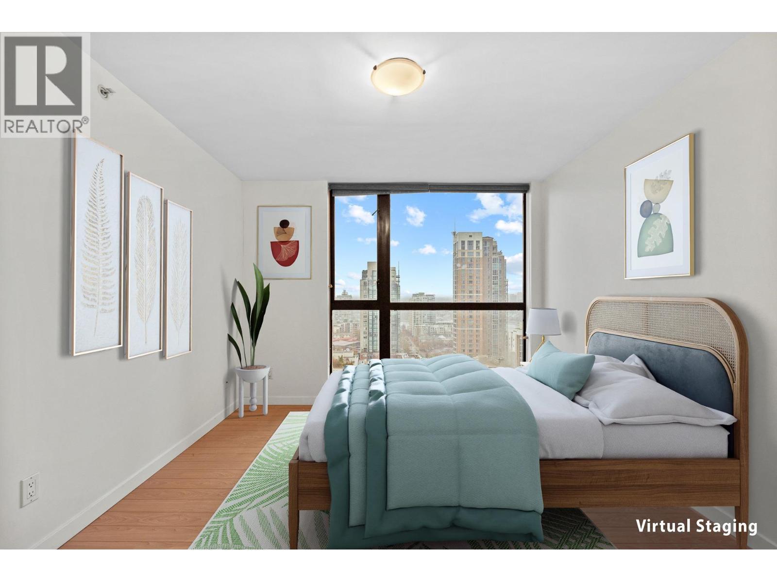 1804 1295 Richards Street, Vancouver, BC - Indoor Photo Showing Bedroom