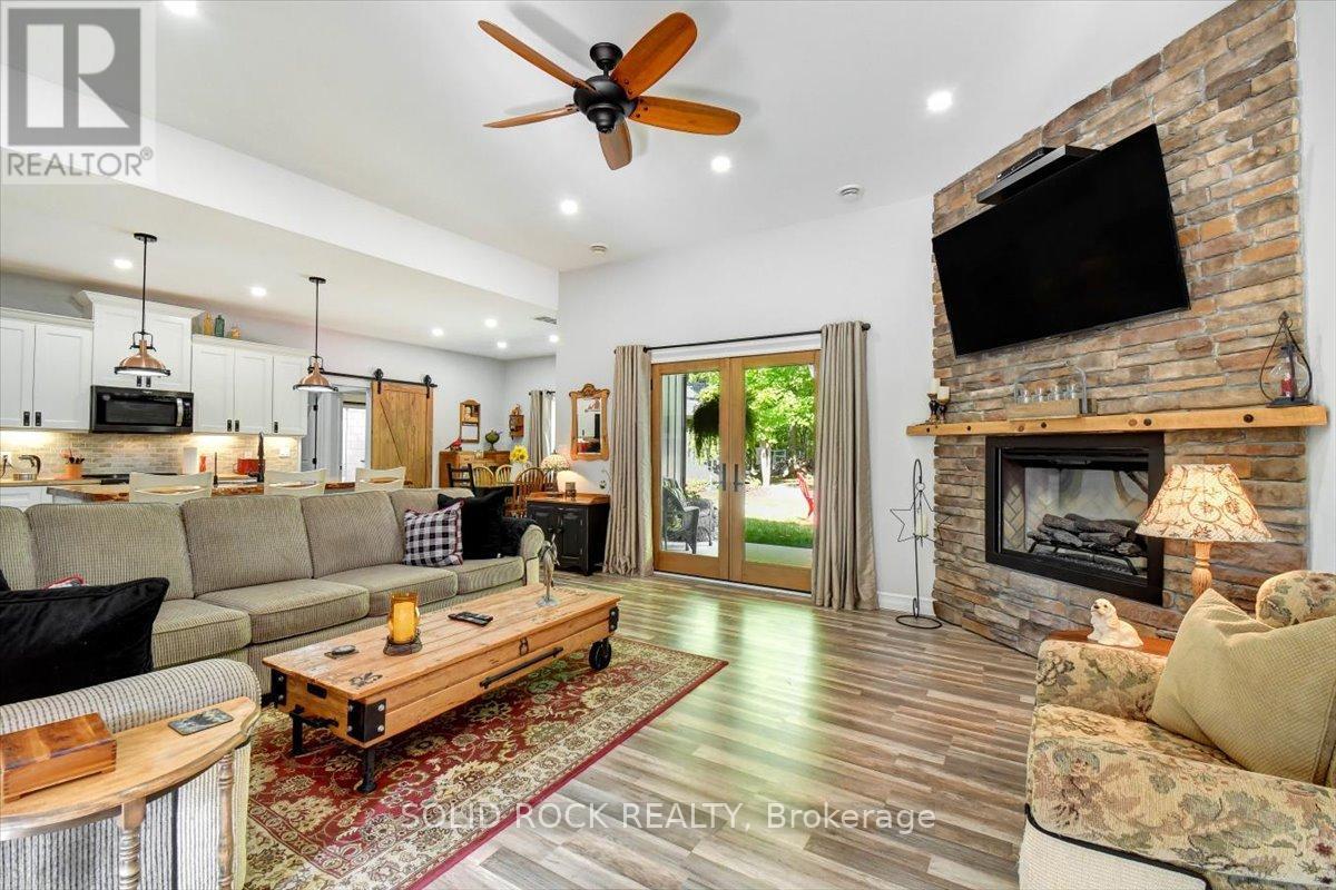 400 Pigden Road, Madoc, ON - Indoor Photo Showing Living Room With Fireplace
