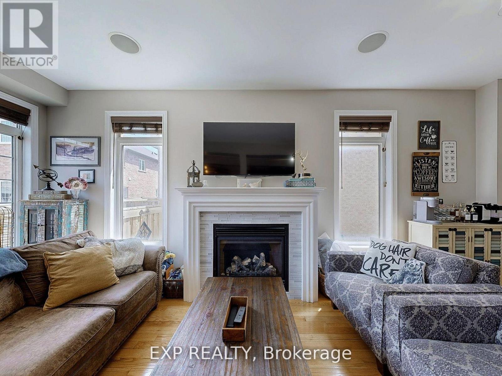 9 Samba Street, Richmond Hill, ON - Indoor Photo Showing Living Room With Fireplace