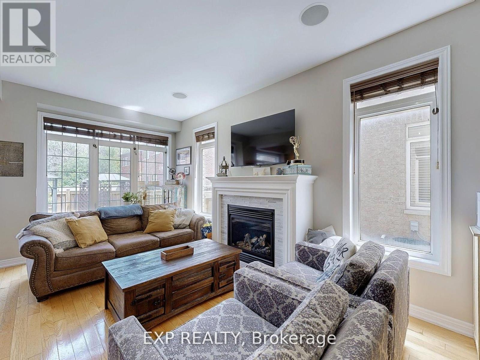 9 Samba Street, Richmond Hill, ON - Indoor Photo Showing Living Room With Fireplace