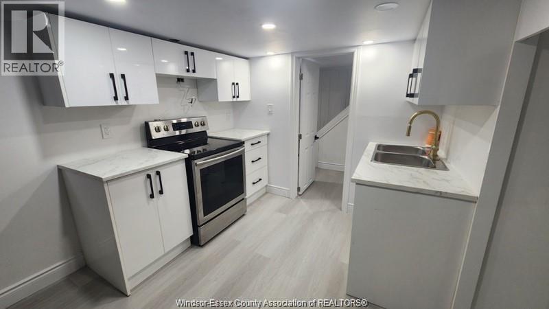 989 Oak Avenue Unit# Lower, Windsor, ON - Indoor Photo Showing Kitchen With Double Sink